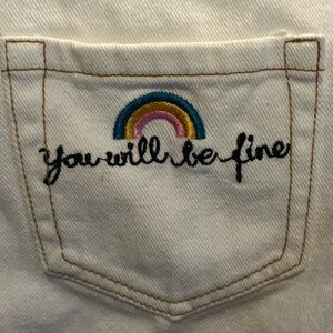 Miu Miu Cream Denim with Embroidery